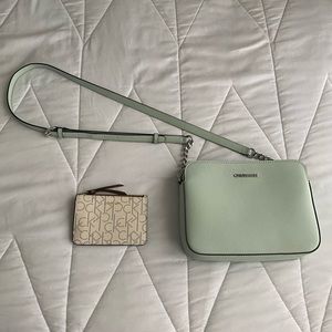 Calvin Klein Mint Crossbody Purse with Wallet